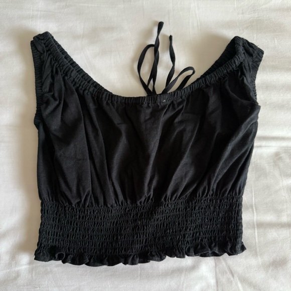 Brandy Melville Black Smocked Top - Picture 3 of 7